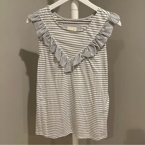 Maeve Ruffled Bib Collar Tank Top